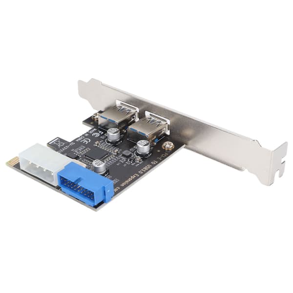 USB 3.0 PCIe Expansionskort 2 Port 19 Pin Adapter Controller