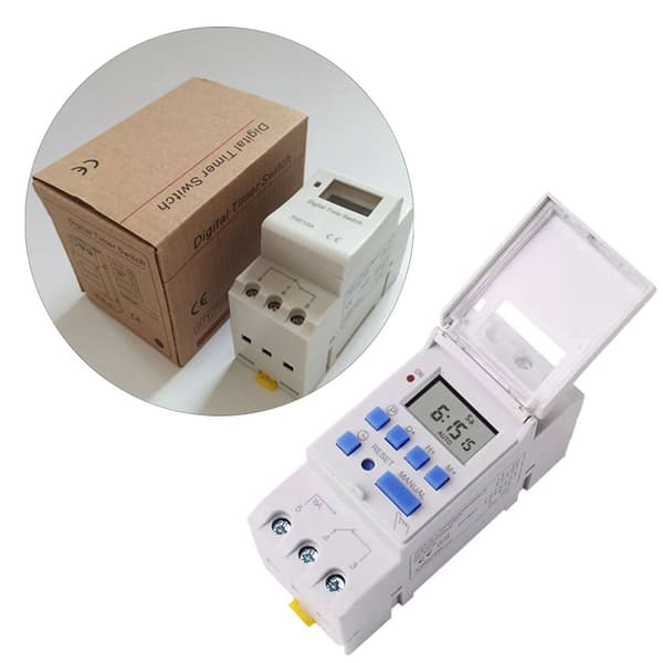 Mikrodatamaskin Digital Display Tidsbryter Relé 220V 16A LCD Programmerbar Timer