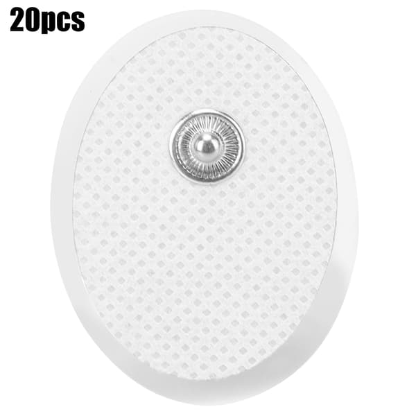 20 stk. 3x4cm Ovale Fysioterapi Elektrode Pads Massasje Festelapper Celleplater