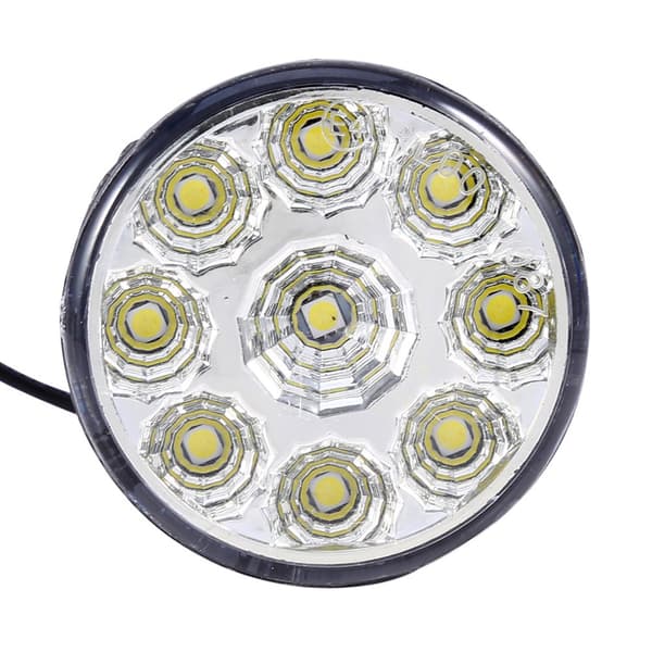 2X Bil Hvit 9 SMD LED Kjørelys DRL Tåkelys Frontlyspærer