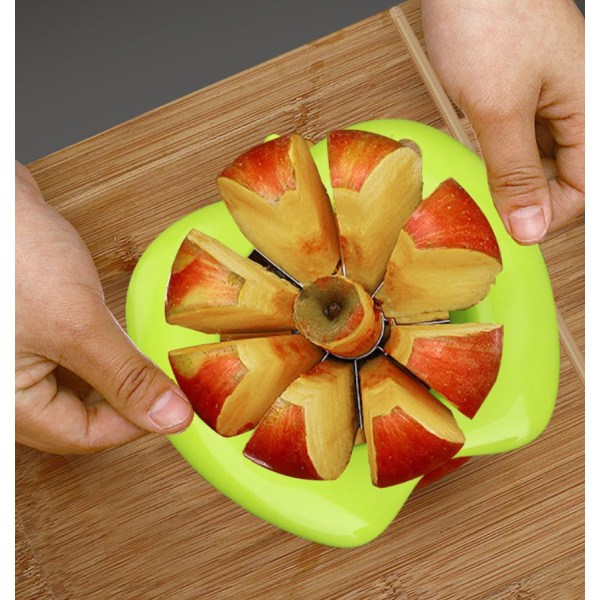 Äppelskärare i rostfritt stål Köksprylar Stor fruktavdelare Fruktskärare Artefakt Fruktkärare (grön),