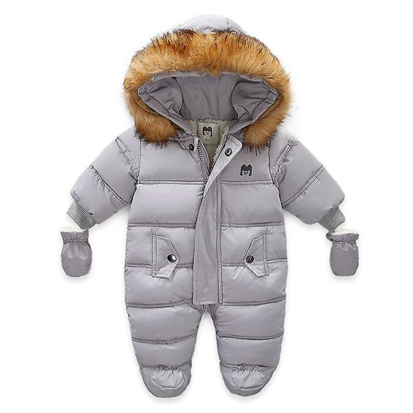 baby fleece jumpsuit 90cm grey