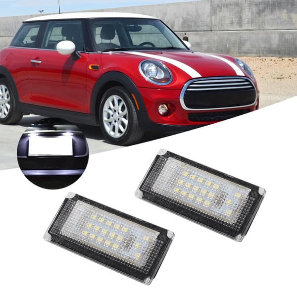 1 par 6000K 18 LED nummerpladelygte til MINI One R50 2001 2006