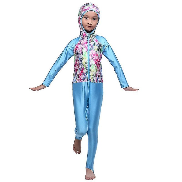 Kids Girls Islamic Muslim Modest Swimwear uimapuku 6-7 Years