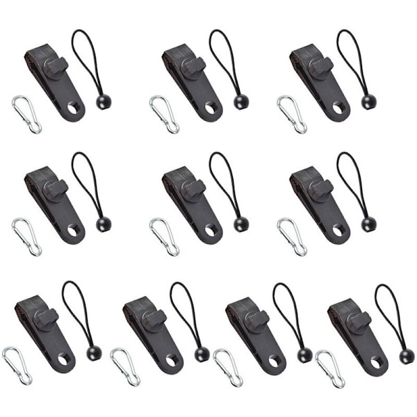 10st Tarp Clips, Tarp Clips, Tältklämma, Bungee Tensioner, Tarp Tension Perfekt för presenning, tält, markiser,