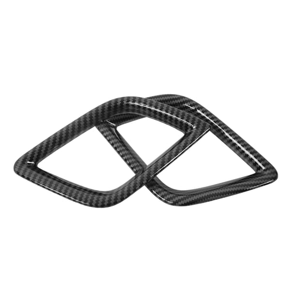 2 STK Karbonfiberstil Front Dashboard Luftventil Vinduttak Ramme Deksel Trim Erstatning for Isuzu DMAX 2021