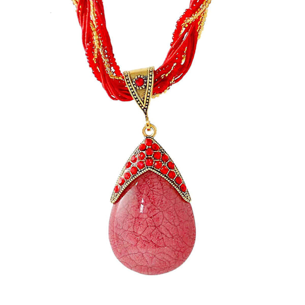 Bohemian smykker Statement Halskjeder kvinner Rhinestone anheng krage