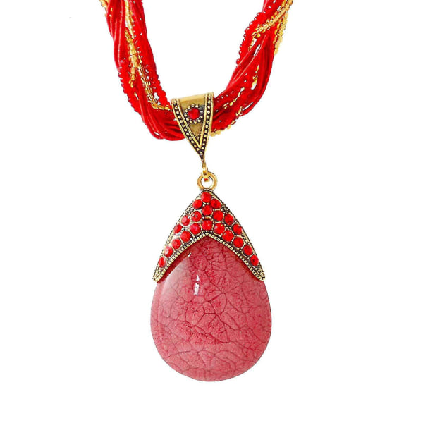 Bohemiska smycken Statement Halsband Kvinnor Rhinestone hänge krage