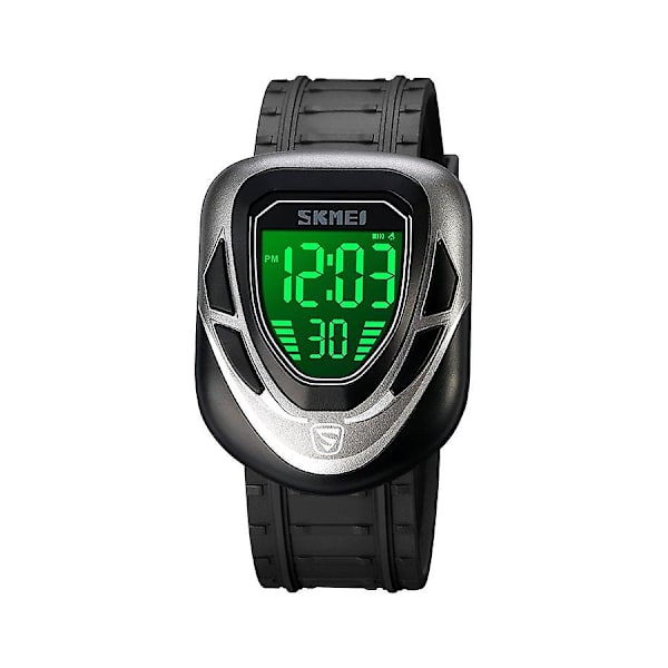 Herrmode utomhussport multifunktionslarm 5 bar vattentät digital watch 1833