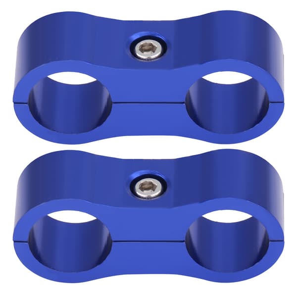 2 stk AN6 Fletteslange Separator Klemme Tilbehør Brakett Universal Blå
