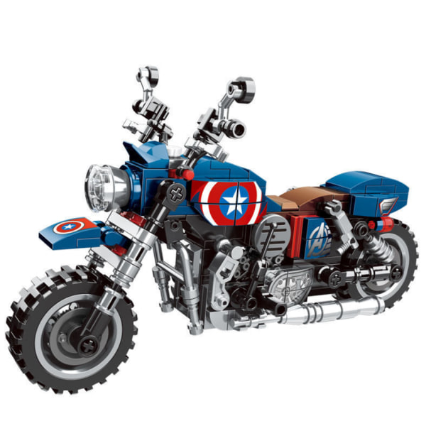 Harley byggeklosser motorsykkel lokomotiv modell leke gutt gave ([Medium] US team monterer [245 partikler] + gave),