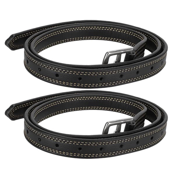 Britisk Saddle Horse stigrem blød læder mikrofiber rustfrit stål spænde sort
