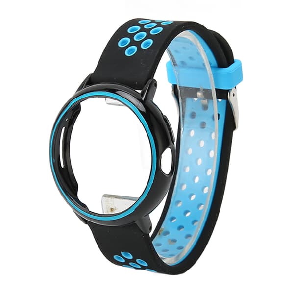 Pixel Watch Udskiftningsrem Blød Silikone Justerbar Rem Fuld Beskyttelse Sort Blå