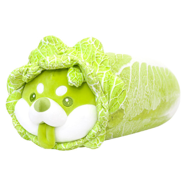 Grönsakstomte kål hund plysch leksak fylld tecknad docka 55cm Caigou Pillow