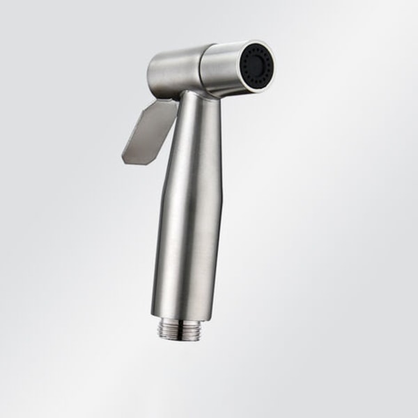 304 sprutpistol i rostfritt stål, toalettsprutpistol, tryckspolning (silver)
