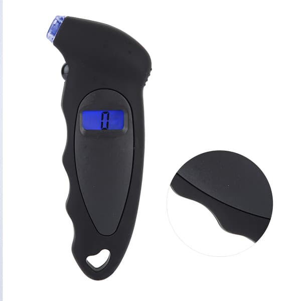 Digital Dæktryksmåler PSI Tester Meter 4 Indstillinger til Bil Lastbil Cykel Sort