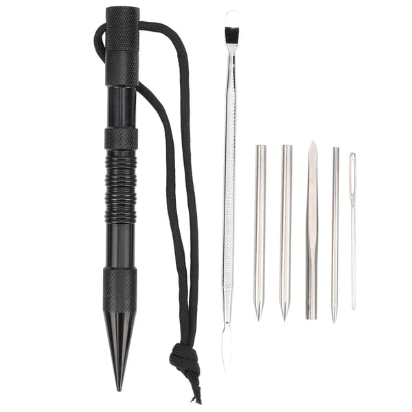 7 stk. Paracord-synål i rustfrit stål til gør-det-selv-armbåndsfremstilling