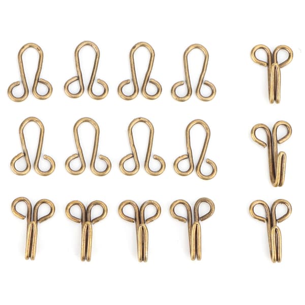 Pels krokfester - pakke med 10 (bronse)