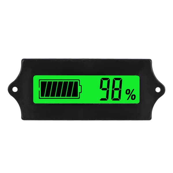 12V 84V GY6G Batteri LCD Voltmeter Grønt Lys Alarm