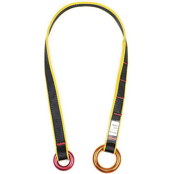 Fork Cambium Saver med ringe Træarborist Friction Saver Rope Bælteløkke Fall Retrievable Anchor Climbing Gear, 35,4 tommer sort