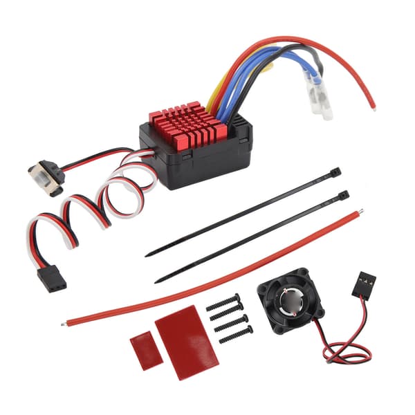 80A Børstet Vanntett ESC Varmeavledning Elektronisk Hastighetskontroller for 1 8 1 10 RC Biler