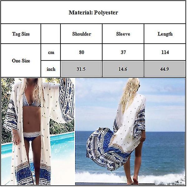 Kvinder Boho Cover Up Bikini Badetøj Beach Maxi Lang Kjole