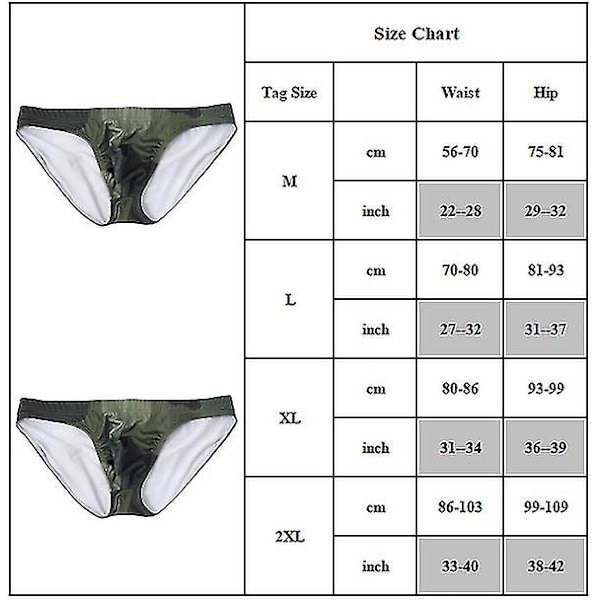 Herr Slips Trosor Underkläder Kalsonger Camo Byxor med låg midja