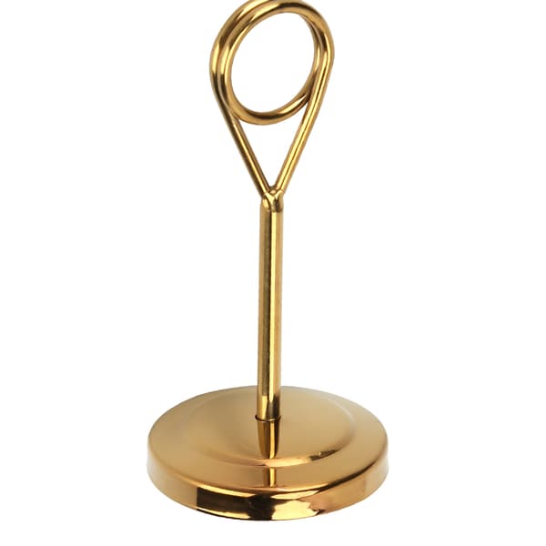 Rustfrit stål, rustfast, holdbar, blegemiddelbestandig, let billedklips til hotelrestaurant, 10,5 cm, guld