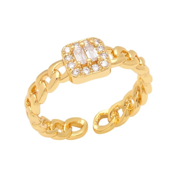 Ring Vintage Zircon Justerbare Modesmykker Ac10068 Blue
