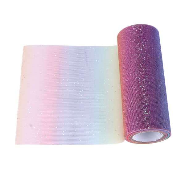 Regnbågsglittertyll Lång Flexibel Bröllopsfest Glittrande Dekoration