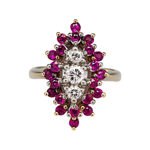 Dam Ring Blomma Form Rhinestones Dam Cubic Zirconia Blommig Ring Smycken Presenter US 7