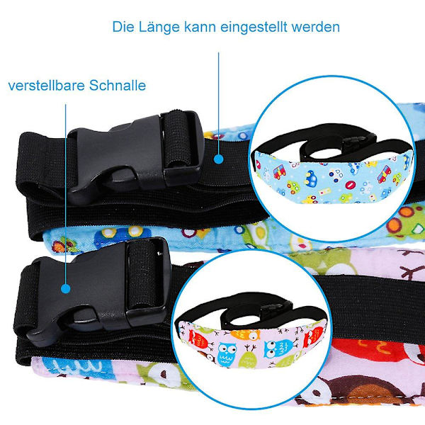 2-pack justerbar barnstol Sova nackstödsremmar