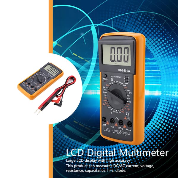 Håndholdt digital multimeter AC/DC modstandskapacitans tester