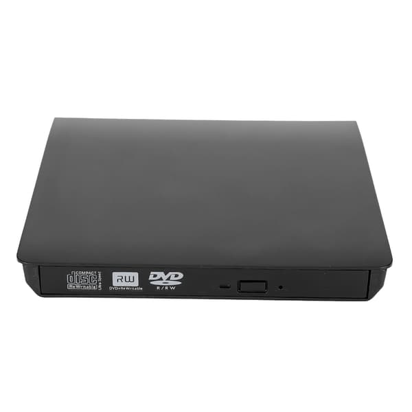 USB 3.0 ekstern DVD CD-brænder optisk drev med skridsikker måtte til bærbar computer stationær sort