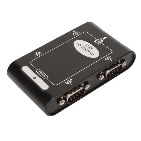 USB till seriell adapter 4 RS232-portar COM-reservfunktion DB9 kompakt USB till RS232-adapter för Windows 10 8 7
