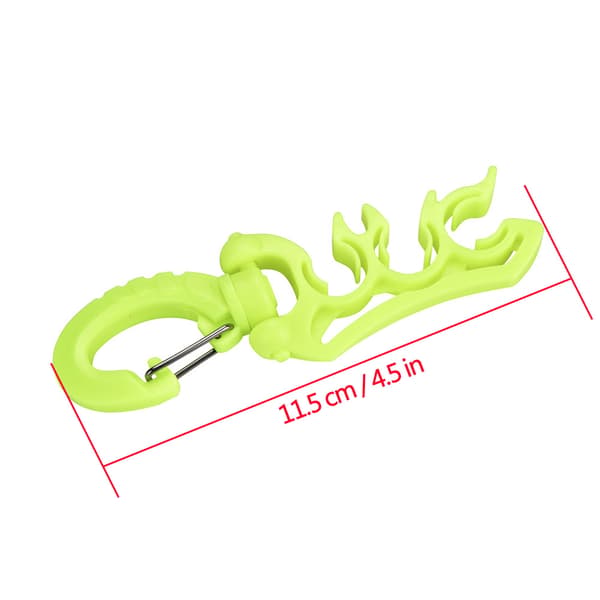 Undervanns Plast Dobbel BCD Slangeholder Klips Spenne Krok Gul