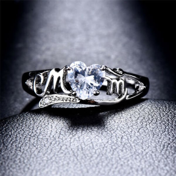 Fingerring Mode Delikat Legering Love Heart Ring För Kvinnor US 5