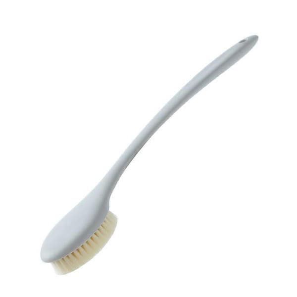 Badebørste med langt skaft og bløde hår i nylon Grey Soft Hair Grey