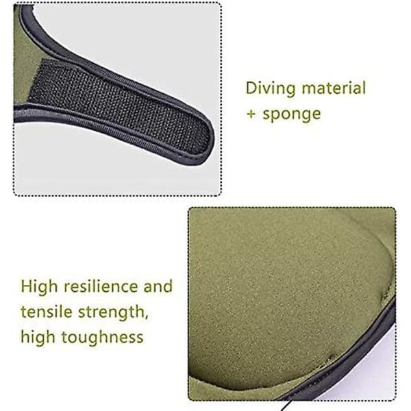 Knäskydd av svamp, 1 par skyddsdynor med memory foam för trädgårdsarbete 23x46 cm Grön