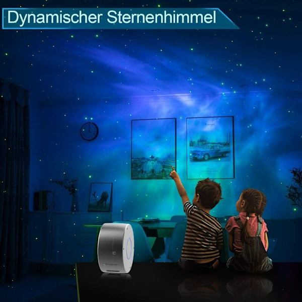 Hjem LED Star Projection Light Fargerike Aurora Lights (European Standard Grey)，for innendørs dekorativ belysning