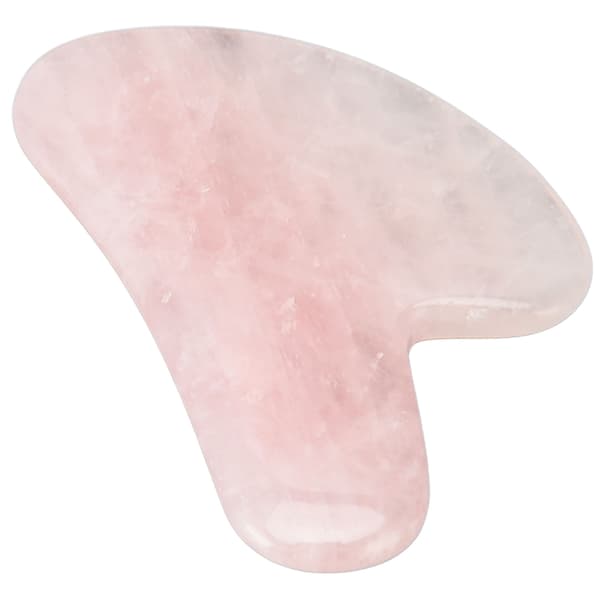 Pinkt hjerteformet krystal Gua Sha-plade til ansigt, hals og blodcirkulation