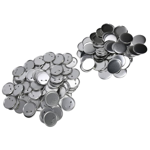 100 sæt blanke knapmærker, DIY knapfremstillingsmaskindele, rustfri knapfremstillingstilbehør til håndværk 75 mm/2,95 tommer