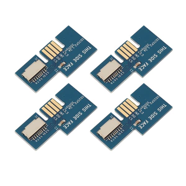 Konsoll Micro SD-kortadapter Minnekortleser for GameCube SD2SP2 SDLoad SDL 4 stk blå