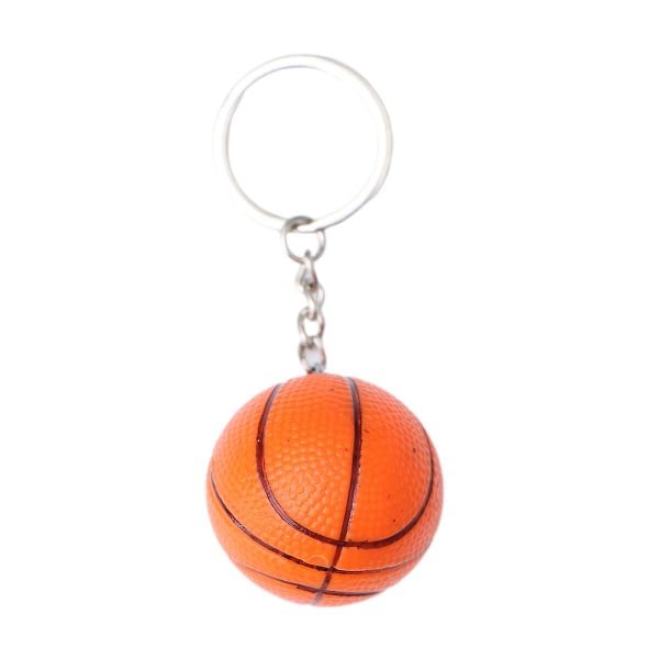 4 cm Stimulert Basketball Nøkkelring Sportsnøkkelring Suvenir Bilhengende dekorasjon Julegave (oransje, grov overflate)