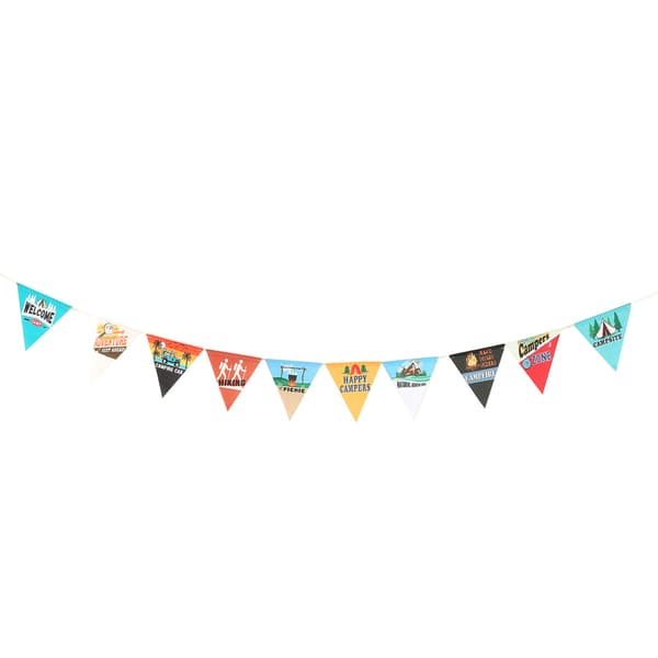 Camping String Flag 3 Meter Vimpel 10 stk Fargerik Vimpelbanner Utendørsdekorasjon