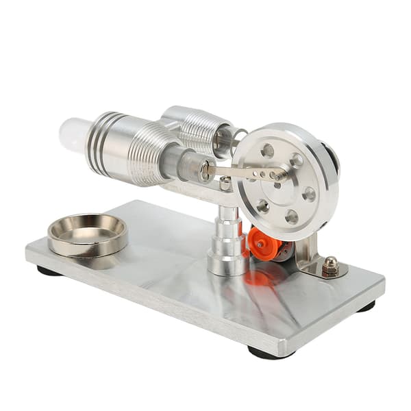 Stirlingmotor Model Lavtemperatur Rustfrit Stål Bundplade Zinklegering Glas Uddannelses Stirlingmotor Model