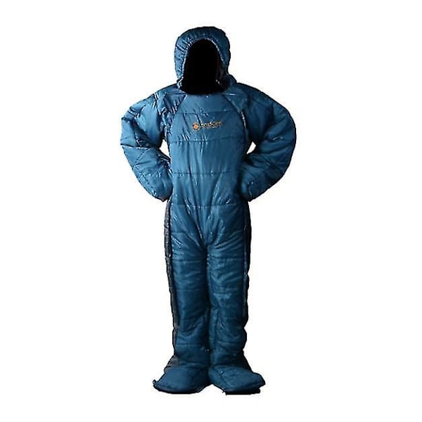 Bärbar sovsäck, ultralätt vindtät sovsäck XL Blue