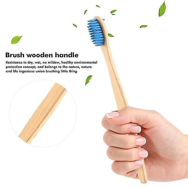 30 Pack Natural Bamboo Charcoal Tandbørste Soft Travel