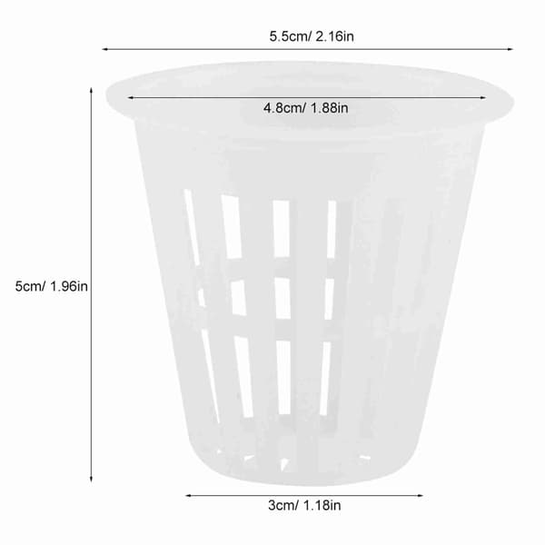 10-pack Slitstarka vita hydroponiska korgar i plast för balkongplantering
