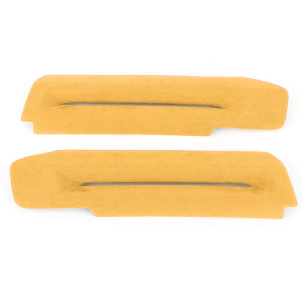Semsket Dør Armlene Deksel Interiør Panel Trim Lys Gul for Ford Mustang 2015 2020